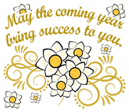 HAPPY NEW YEAR greeting encouragement sticker #15702454