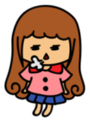 Curly girl's daily life sticker #15708081