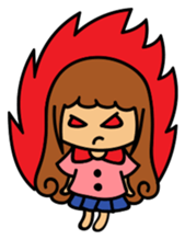 Curly girl's daily life sticker #15708082