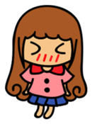 Curly girl's daily life sticker #15708084