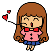 Curly girl's daily life sticker #15708086