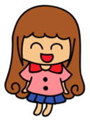 Curly girl's daily life sticker #15708087