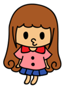 Curly girl's daily life sticker #15708088