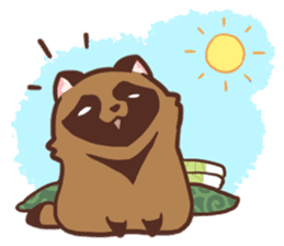 Fluffy Raccoon Dog sticker #15709460