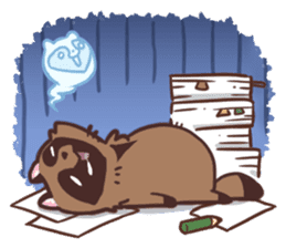 Fluffy Raccoon Dog sticker #15709466