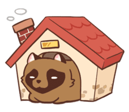 Fluffy Raccoon Dog sticker #15709470