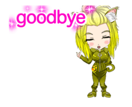 Cat ear ear leather suit girl English.. sticker #15710549