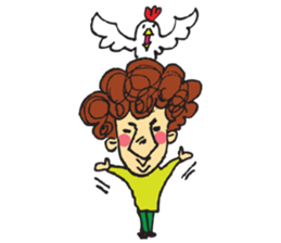 Bird Hair sticker #15711537