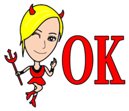 Blonde little witch sticker #15712395