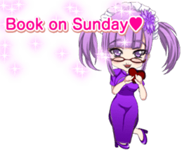 China dress girl cherry blossom English sticker #15712988