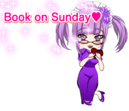 China dress girl cherry blossom English sticker #15712988