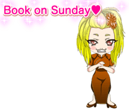 China dress girl cherry blossom English sticker #15712989