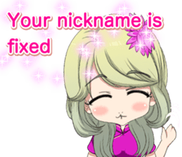 China dress girl cherry blossom English sticker #15712991