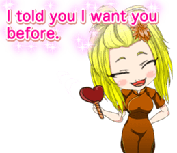 China dress girl cherry blossom English sticker #15712997