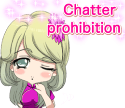 China dress girl cherry blossom English sticker #15713011