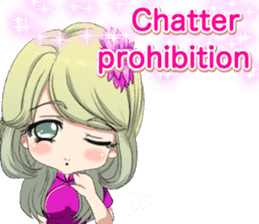 China dress girl cherry blossom English sticker #15713011