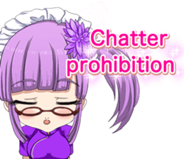 China dress girl cherry blossom English sticker #15713012