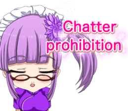 China dress girl cherry blossom English sticker #15713012