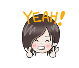 boy's face and short phrase sticker #15714323