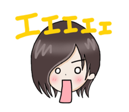 boy's face and short phrase sticker #15714335