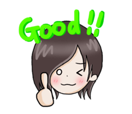 boy's face and short phrase sticker #15714342