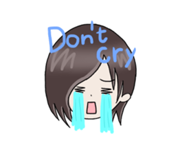 boy's face and short phrase sticker #15714355