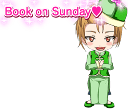 China clothes boy to the cherry English sticker #15714573