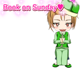 China clothes boy to the cherry English sticker #15714573