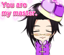 China clothes boy to the cherry English sticker #15714576