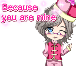 China clothes boy to the cherry English sticker #15714579