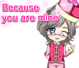 China clothes boy to the cherry English sticker #15714579