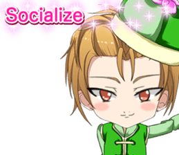 China clothes boy to the cherry English sticker #15714585