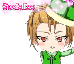 China clothes boy to the cherry English sticker #15714585