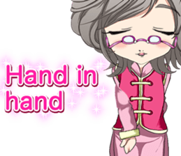 China clothes boy to the cherry English sticker #15714587