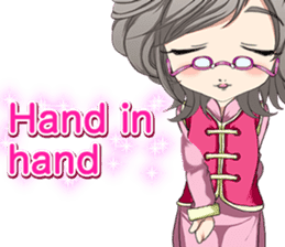 China clothes boy to the cherry English sticker #15714587