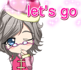 China clothes boy to the cherry English sticker #15714595