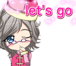 China clothes boy to the cherry English sticker #15714595