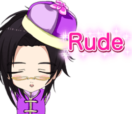 China clothes boy to the cherry English sticker #15714596