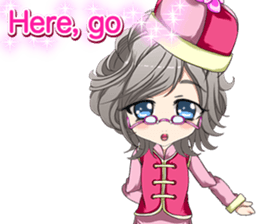 China clothes boy to the cherry English sticker #15714599