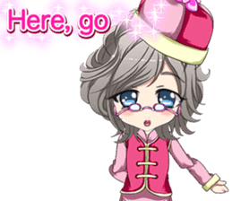 China clothes boy to the cherry English sticker #15714599