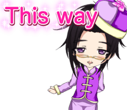 China clothes boy to the cherry English sticker #15714600