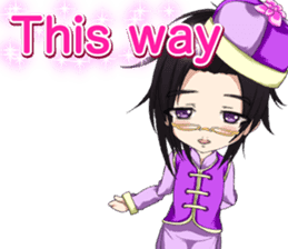 China clothes boy to the cherry English sticker #15714600