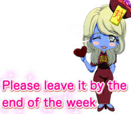 Jiang Shi Girl Sakura Festival English sticker #15715691