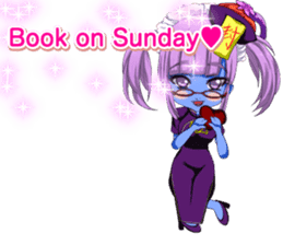 Jiang Shi Girl Sakura Festival English sticker #15715692