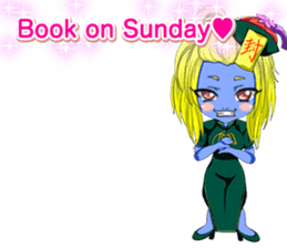 Jiang Shi Girl Sakura Festival English sticker #15715693