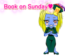 Jiang Shi Girl Sakura Festival English sticker #15715693