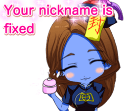 Jiang Shi Girl Sakura Festival English sticker #15715694