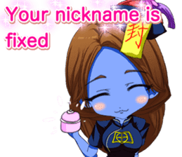 Jiang Shi Girl Sakura Festival English sticker #15715694