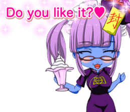 Jiang Shi Girl Sakura Festival English sticker #15715700