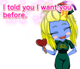 Jiang Shi Girl Sakura Festival English sticker #15715701